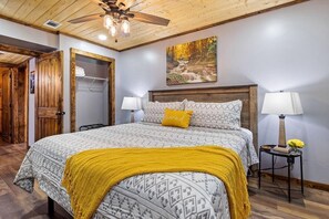 main floor king w/fully adjustable bed