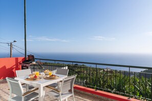 A Breakfast With A Fantastic View From The Front Terrace Of Casa Vista Mar In Ponta Do Sol