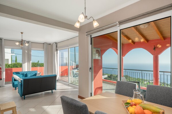 The Living Area Of Casa Vista Mar By Ourmadeira With The Amazing Seaview