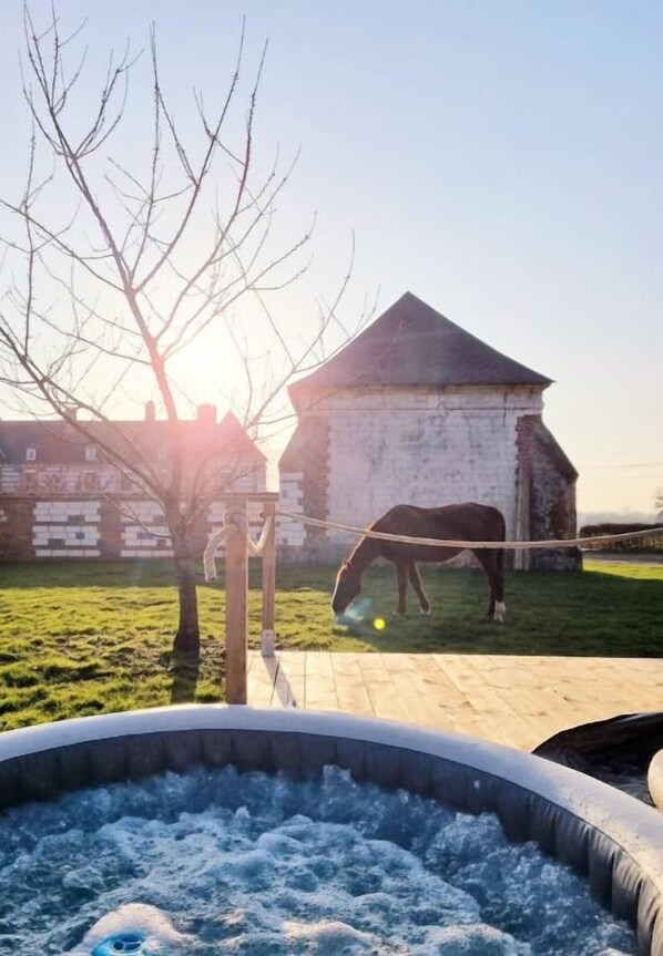 Outdoor spa tub