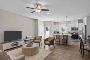 Embrace modern living, style and comfort unite in this open space.