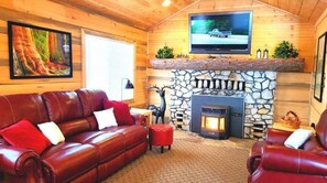 Living room with quality and comfortable furniture to recline in and relax.