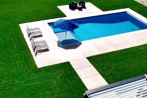 Enjoy shade on the baha shelf with a sun umbrella