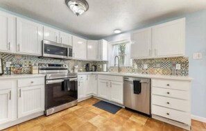 Very well-stocked kitchen