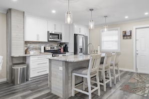 Kitchen with island seating 