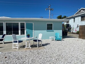 Patio with canal view