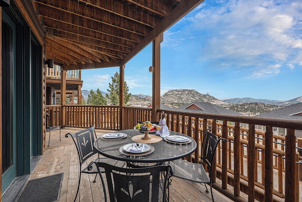 Enjoy the views from your private deck at Mt. Stratus.