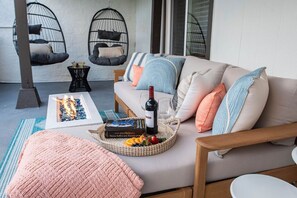 Cozy up by the fire pit in our inviting outdoor seating area. Share stories and laughter under the stars.