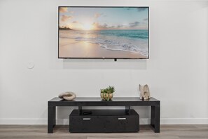 Large Smart TV with streaming applications