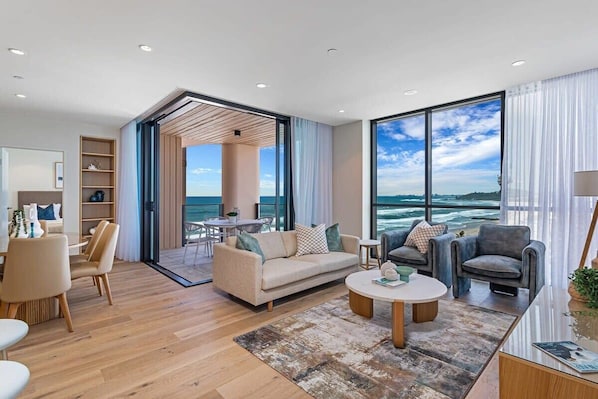 Panoramic ocean views from all living areas