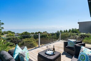 Views from the large upstairs deck