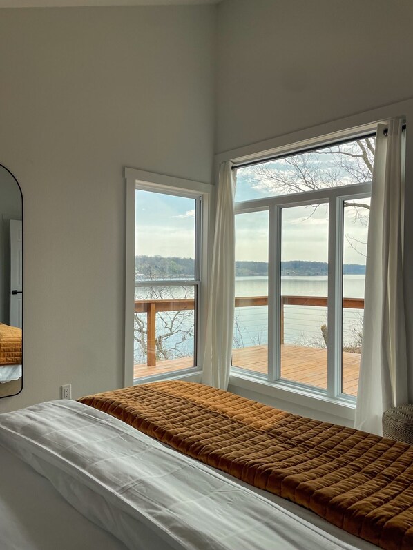 Watch sunrise over the water without leaving your bed!