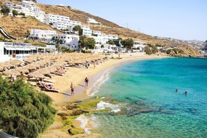 Agios Stefanos sandy beach 1km