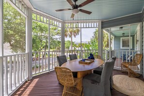 Downstairs screened in porch