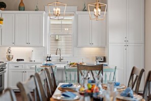 Dining and kitchen