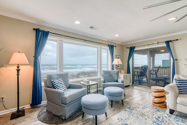 Living Area with Ocean Views