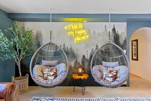Comfy Swing Chairs in Living room for the perfect instagram moment
