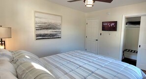 Ceiling fan and TV in each bedroom!