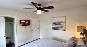 Ceiling fans and TVs in every bedroom!