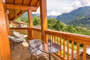 Chalet 75 balcony off dining area. Views!!