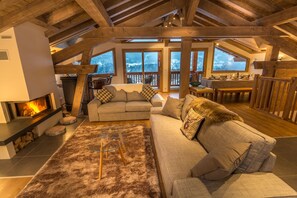 Chalet 75 open plan living area on the second floor with views!