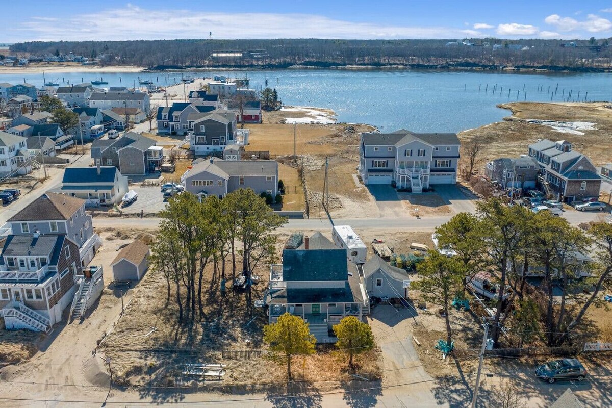 Camp Ellis Beach House with ocean and river views.