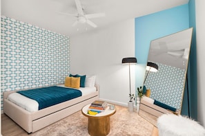 3rd bedroom: Sink into plush bedding and unwind after a day of Nashville adventures.