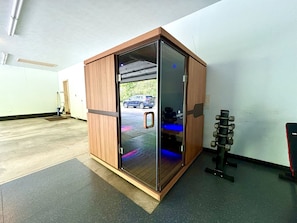 Relax and rejuvenate in our serene sauna.