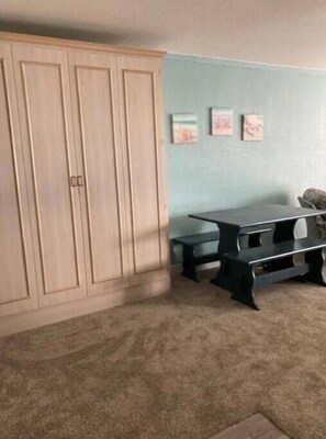 Dining area with murphy bed