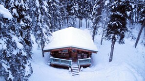 Cabin in winter 