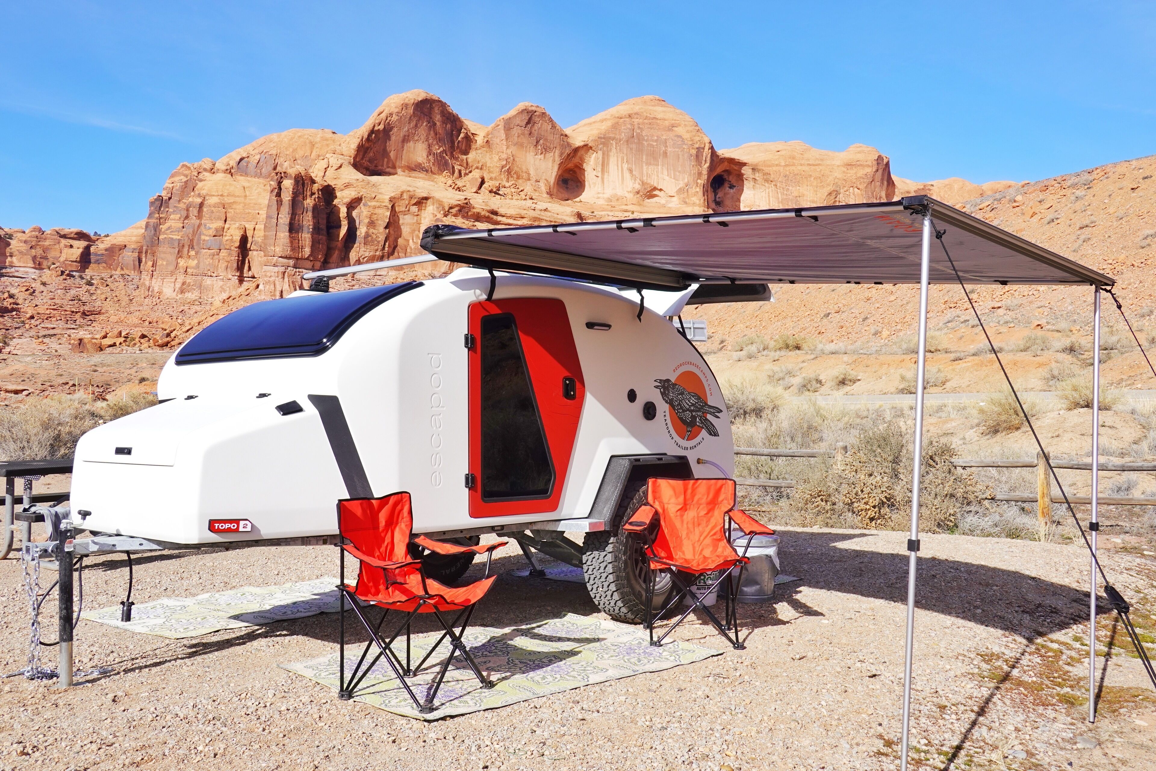 Red Rock Base Camps Teardrop Trailer #1. Take your hotel Red Rock Base Camps Teardrop Trailer #1. Take your hotel