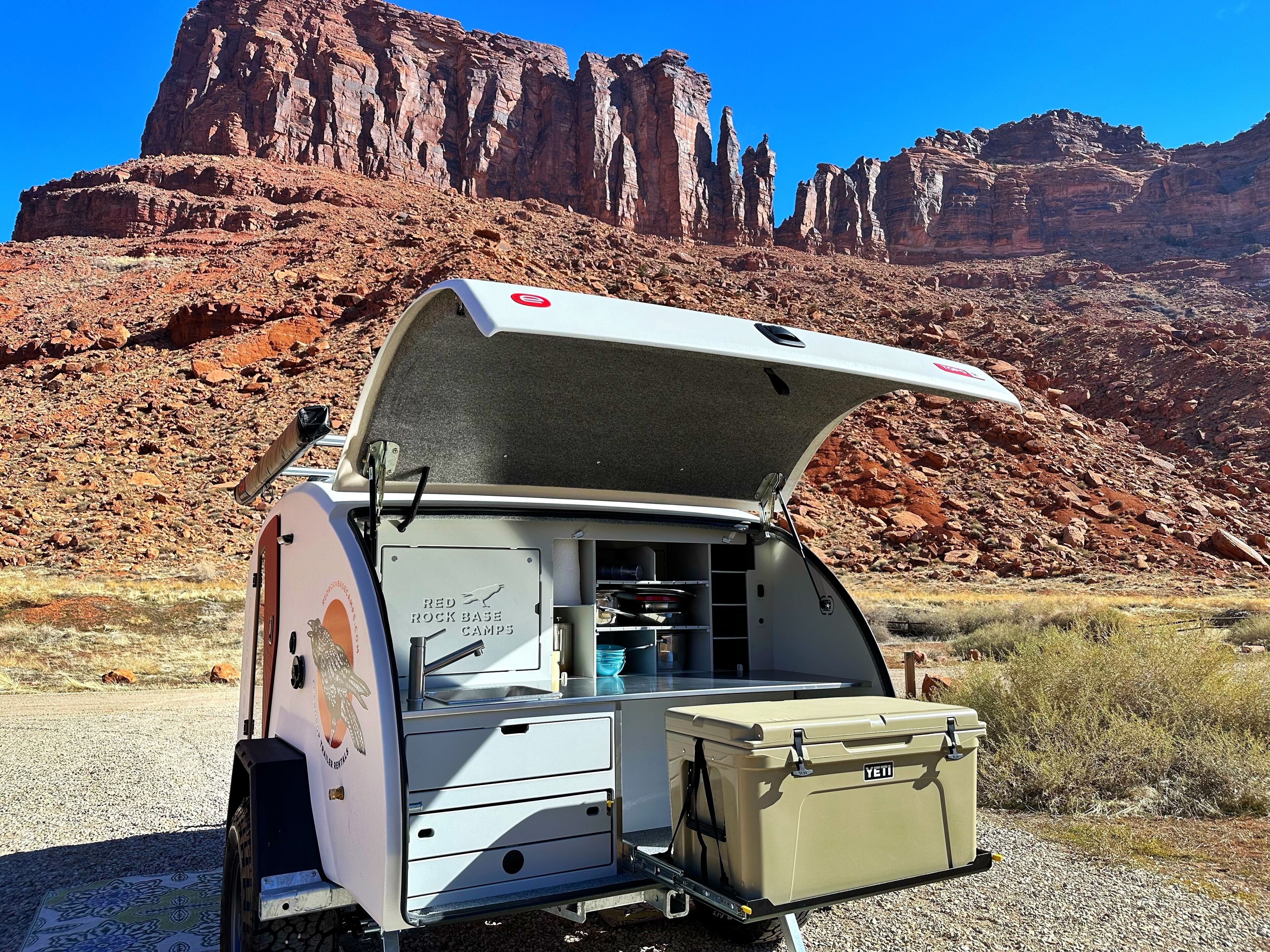 Red Rock Base Camps Teardrop Trailer #1. Take your hotel Red Rock Base Camps Teardrop Trailer #1. Take your hotel