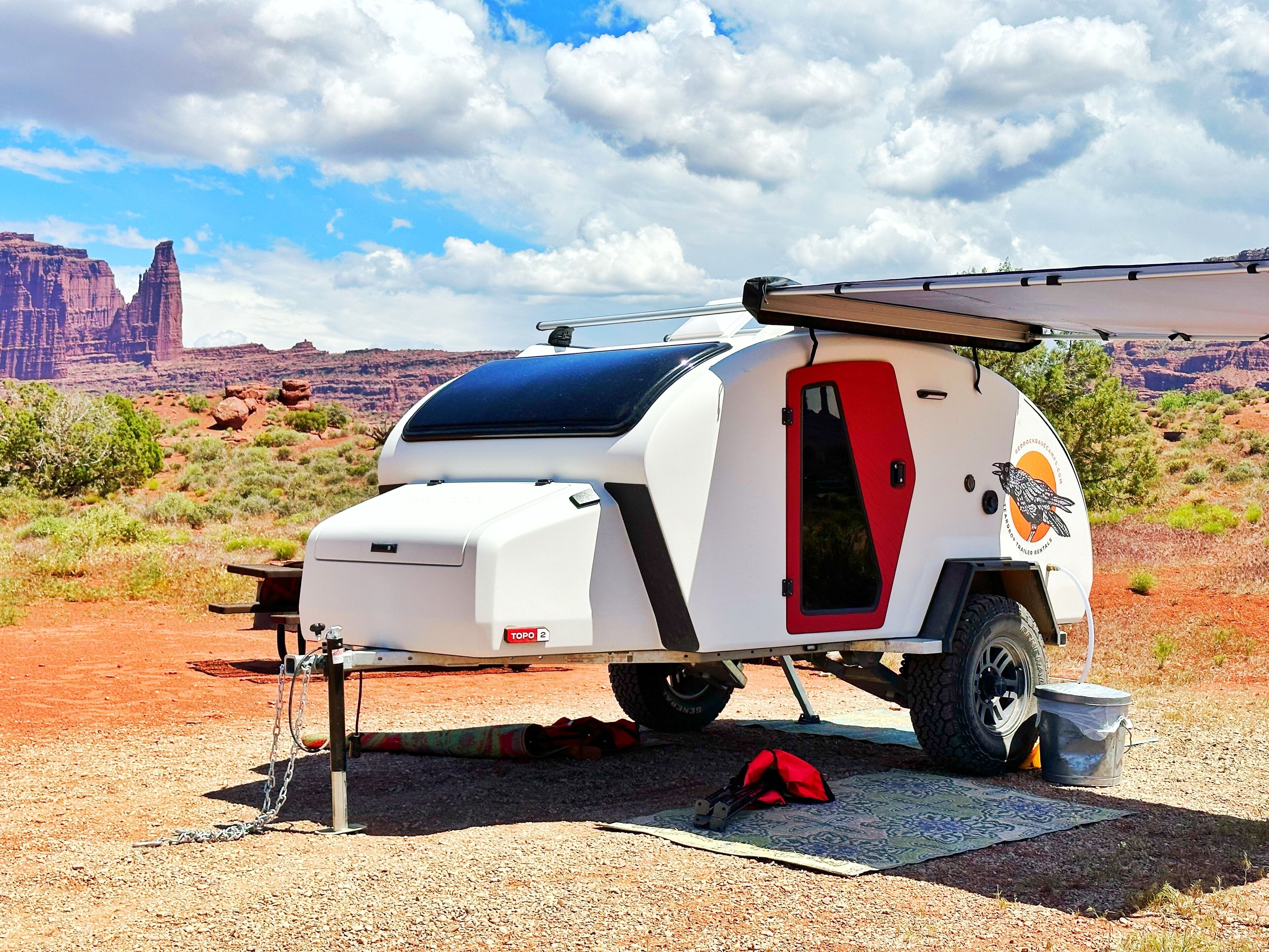 Red Rock Base Camps Teardrop Trailer #1. Take your hotel Red Rock Base Camps Teardrop Trailer #1. Take your hotel