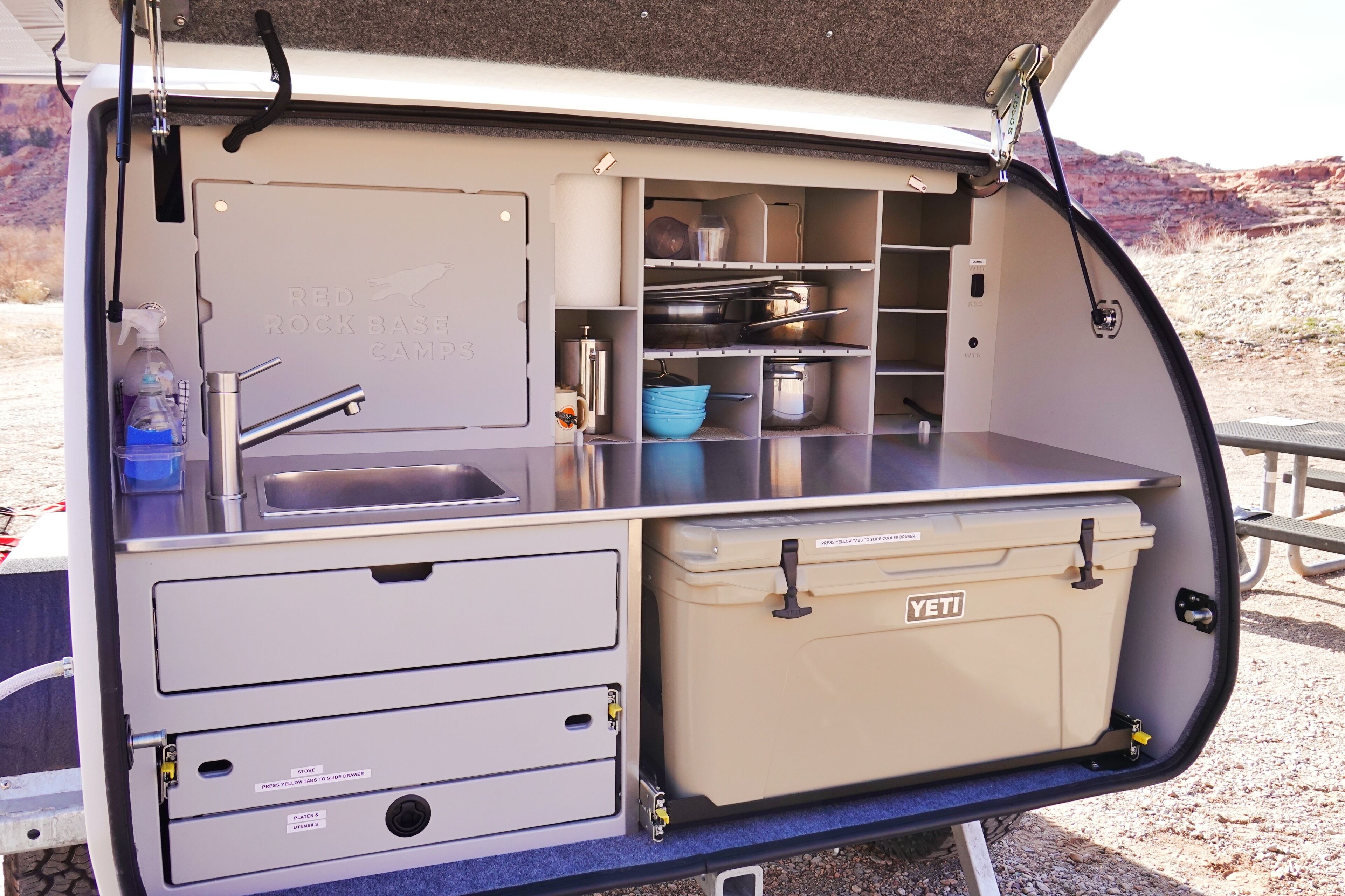 Red Rock Base Camps Teardrop Trailer #1. Take your hotel Red Rock Base Camps Teardrop Trailer #1. Take your hotel