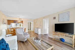 Gulf-Front Living Room with Sleeper Sofa