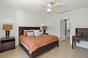 King size bed in the Master Bedroom