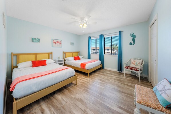 Bedroom 2, Two full beds w/ cooling memory foam mattresses