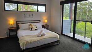 Master bedroom has walk out deck area