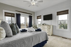 King Bedroom, chair seating overlooking the canal and ocean views