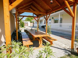 Plant, Building, Wood, Shade, Porch, Cottage, Table, Window, Real Estate, Outdoor Furniture