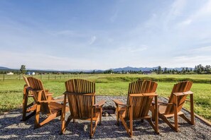 Fire Pit and Seating with a Wonderful View