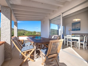 Table, Furniture, Chair, Sky, Wood, Shade, Building, Floor, Flooring, Outdoor Furniture