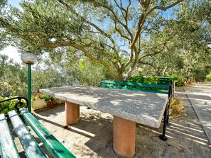 Outdoor Bench, Plant, Green, Natural Landscape, Shade, Outdoor Furniture, Street Light, Tree, Sunlight
