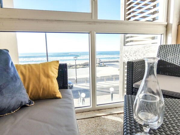 Furniture, Water, Sky, Property, Building, Comfort, Window, Azure, Blue, Chair