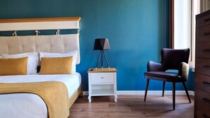 Serene bedroom: soft pastel hues, plush pillows, warm lighting, elegant decor, cozy ambiance, inviting sanctuary. #doublebed
