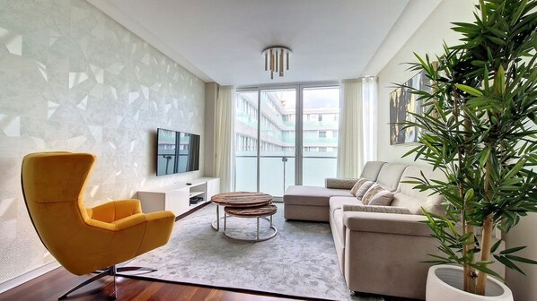 Inviting living room adorned with stylish decor, creating a warm and welcoming atmosphere. #decor #superb #luxury