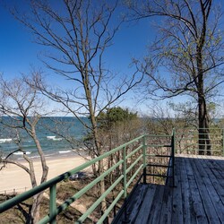 Deck looking north on Lake Michigan