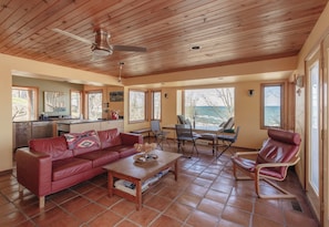 Living room with amazing views!