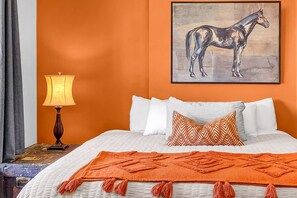 The mule room is a rich and vibrant spot to unwind.