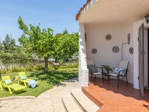 Plant, Building, Furniture, Sky, Azure, Chair, Shade, Flowerpot, Window, Cottage
